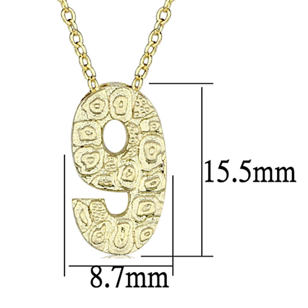 MALO3465 - Flash Gold Brass Chain Pendant with Top Grade Crystal in Clear