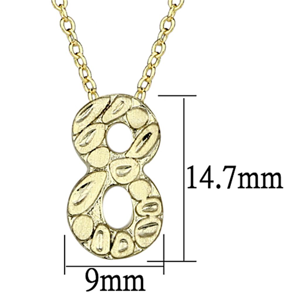 MALO3466 - Flash Gold Brass Chain Pendant with Top Grade Crystal in Clear