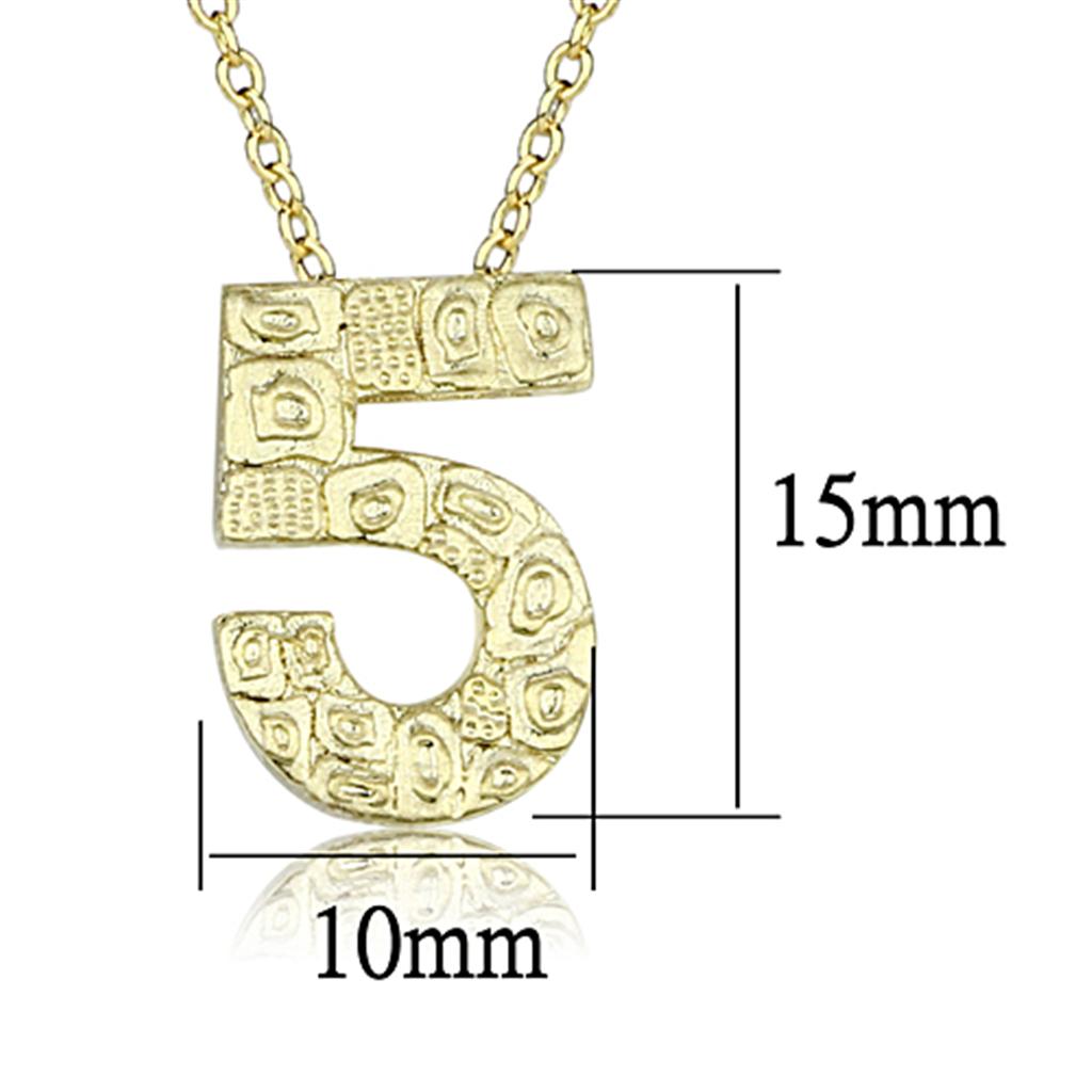 MALO3468 - Flash Gold Brass Chain Pendant with Top Grade Crystal in Clear