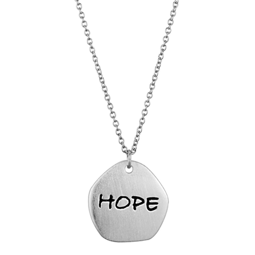 MALO3480 - Rhodium+Brushed Brass Chain Pendant with Top Grade Crystal in Clear