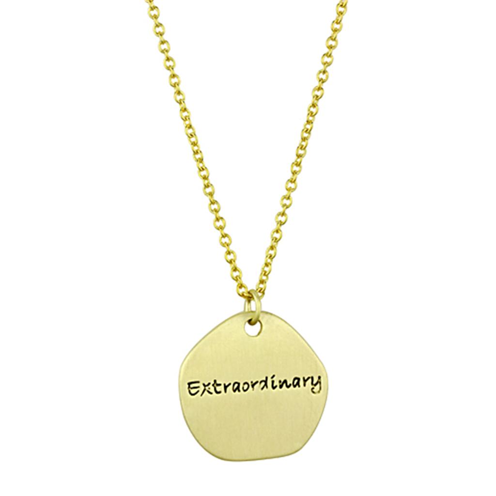 MALO3481 - Gold Brass Chain Pendant with Top Grade Crystal in Clear
