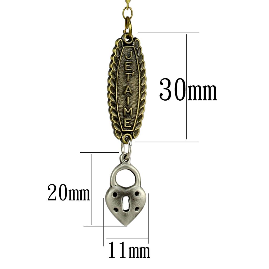 MALO3823 - Gold+Antique Silver White Metal Chain Pendant with No Stone