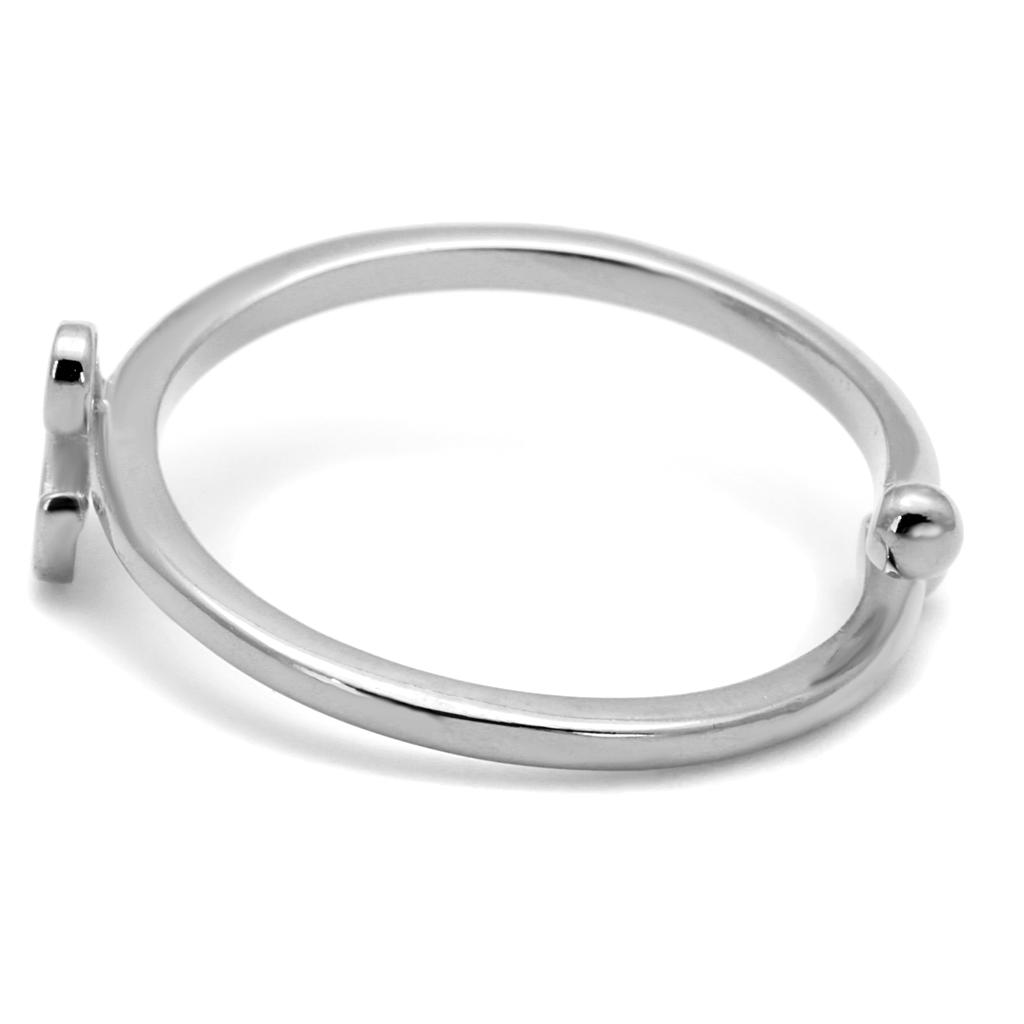MALO3997 - Rhodium Brass Ring with No Stone