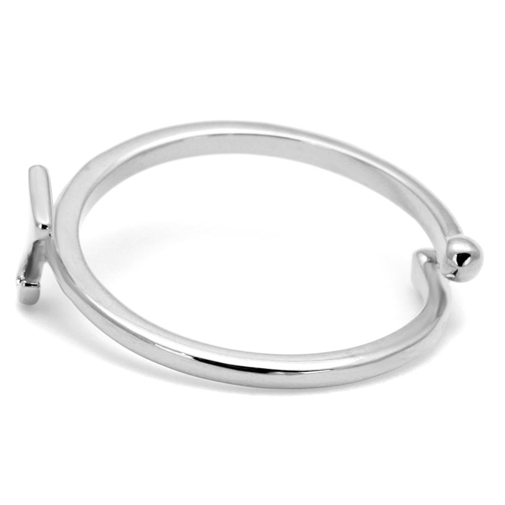 MALO4003 - Rhodium Brass Ring with No Stone