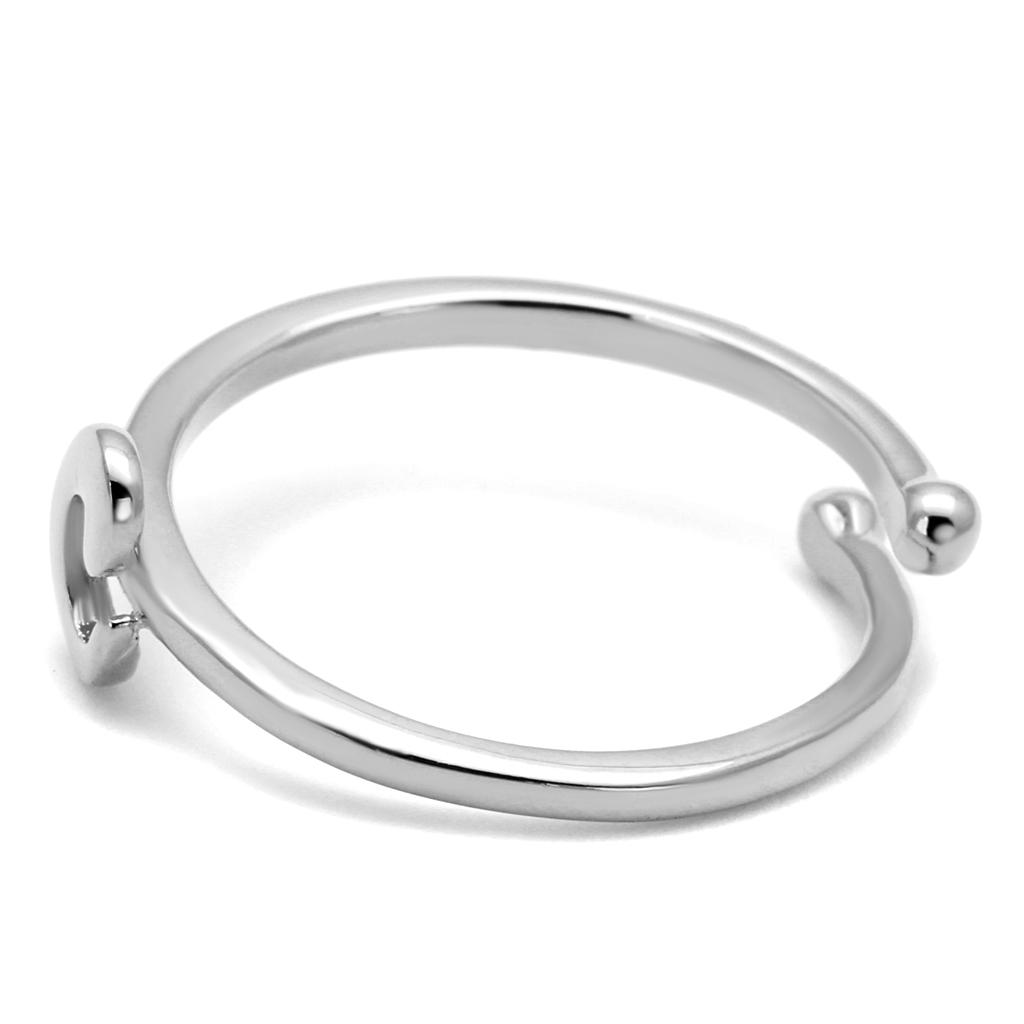 MALO4007 - Rhodium Brass Ring with No Stone