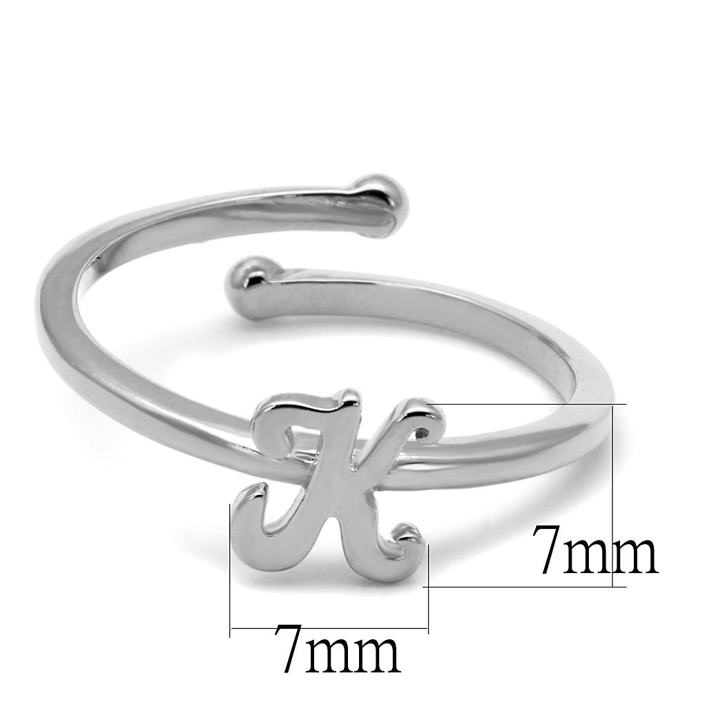 MALO4023 - Rhodium Brass Ring with No Stone