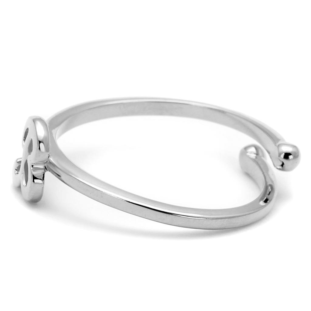 MALO4025 - Rhodium Brass Ring with No Stone