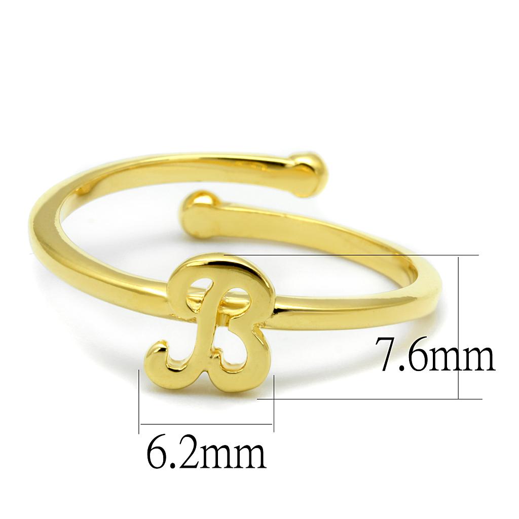 MALO4026 - Flash Gold Brass Ring with No Stone