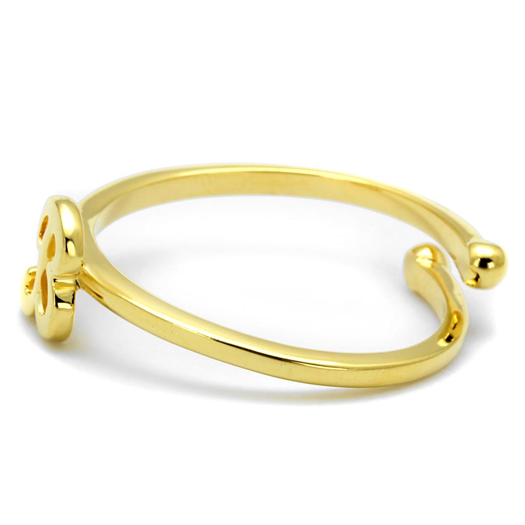 MALO4026 - Flash Gold Brass Ring with No Stone