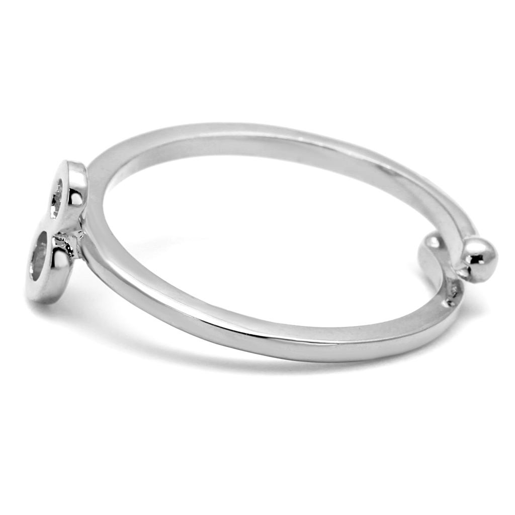 MALO4029 - Rhodium Brass Ring with No Stone