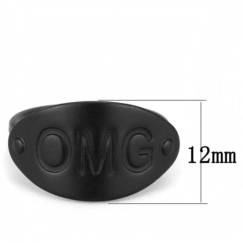 MALO4242 - Ruthenium Brass Ring with No Stone