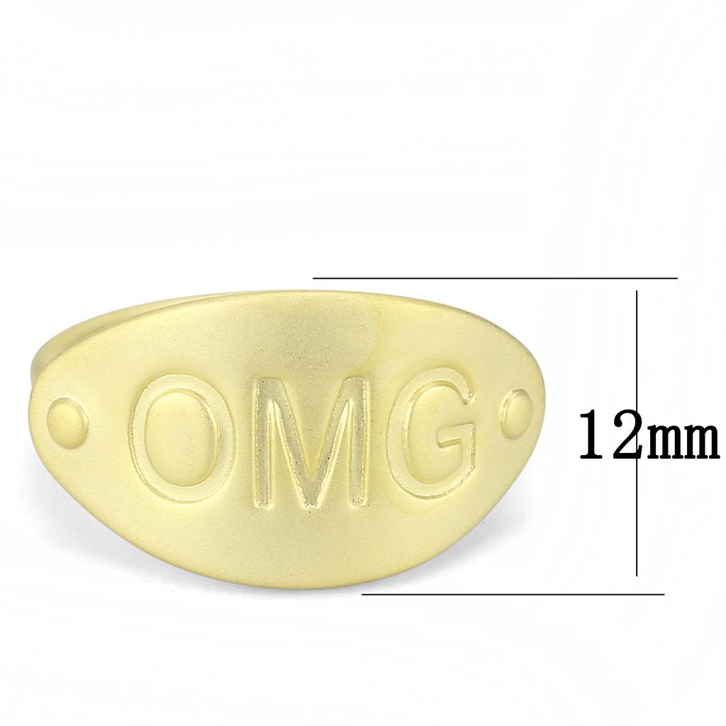 MALO4243 - Matte Gold Brass Ring with No Stone