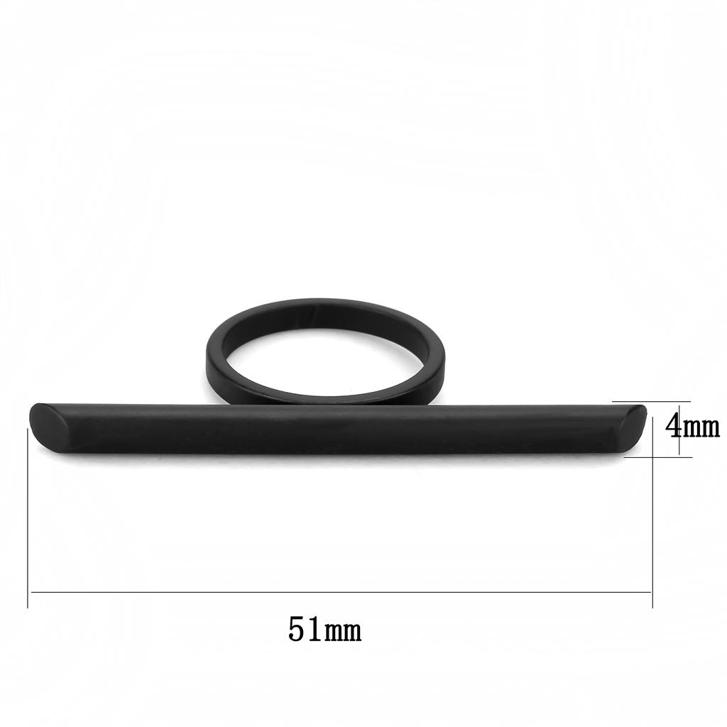 MALO4259 - Ruthenium Brass Ring with No Stone