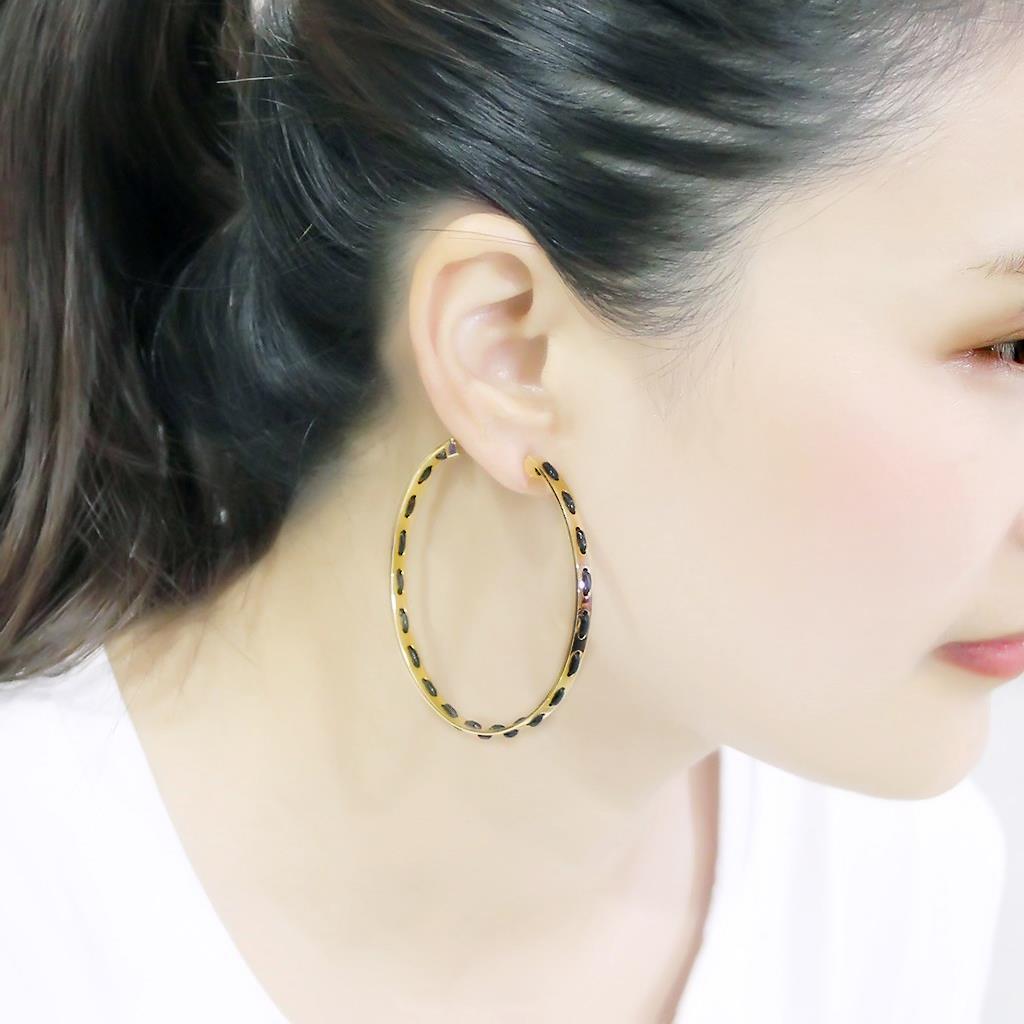 MALO4678 - Gold Brass Earrings with No Stone
