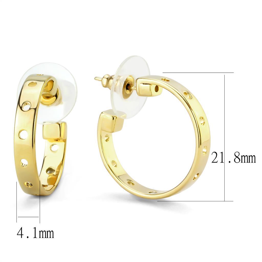 MALO4681 - Gold Brass Earrings with No Stone