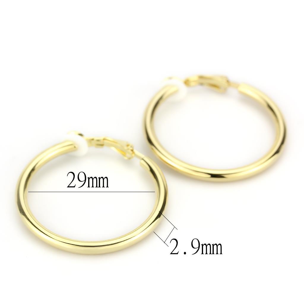 MALO4682 - Gold Brass Earrings with No Stone