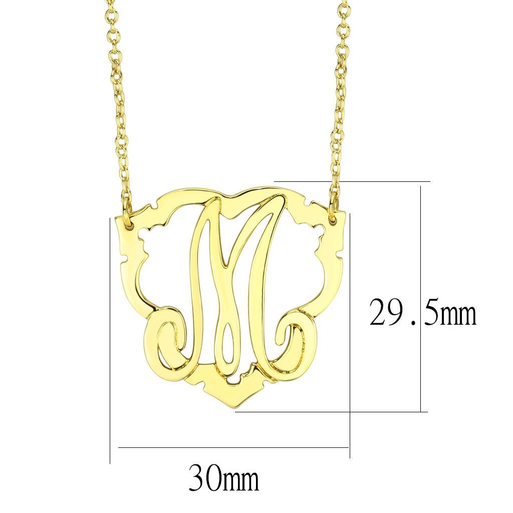 MALO4688 - Flash Gold Brass Necklace with No Stone