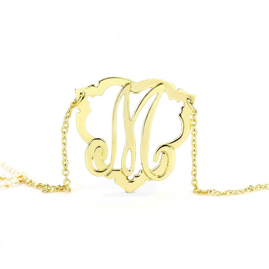 MALO4688 - Flash Gold Brass Necklace with No Stone