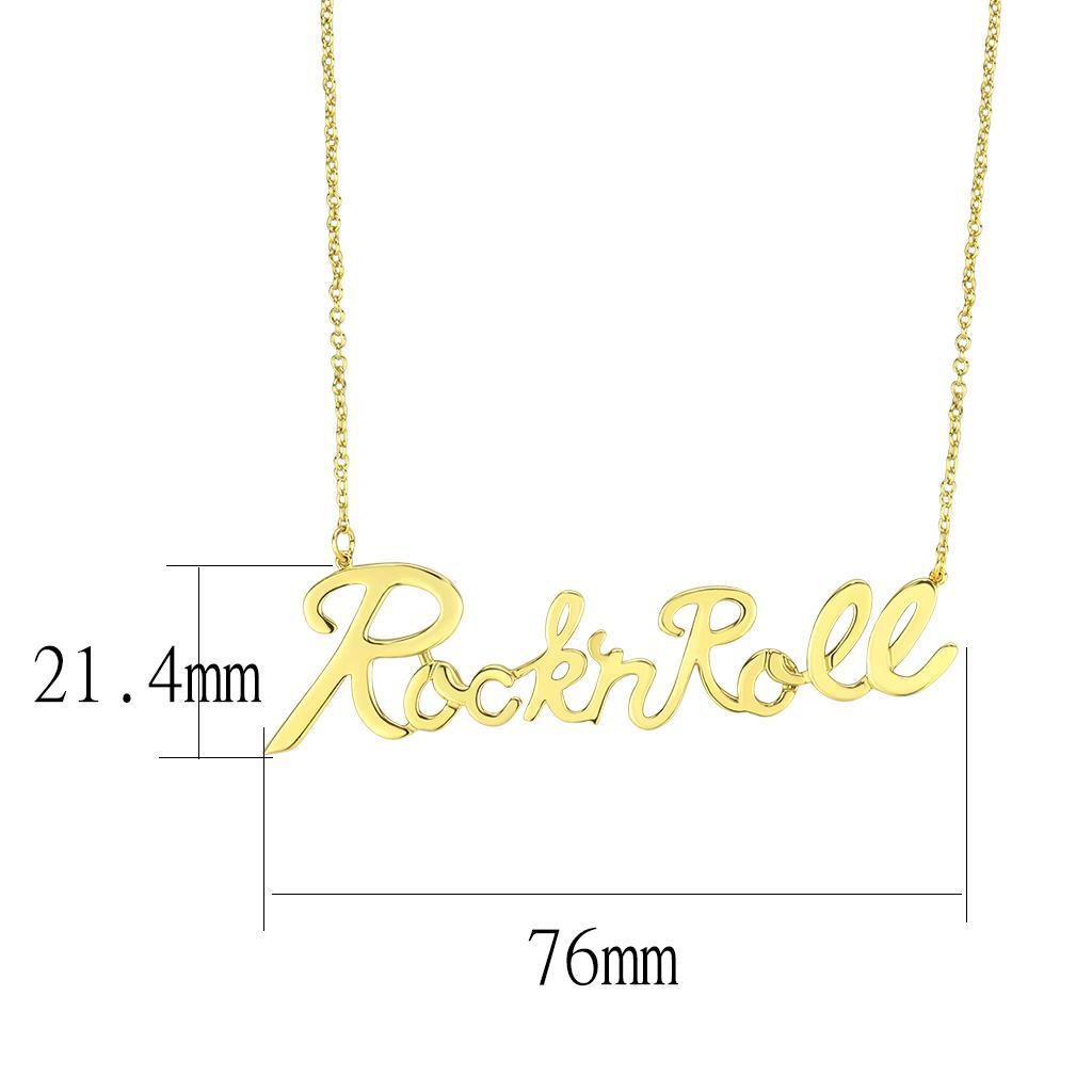MALO4689 - Flash Gold Brass Necklace with No Stone
