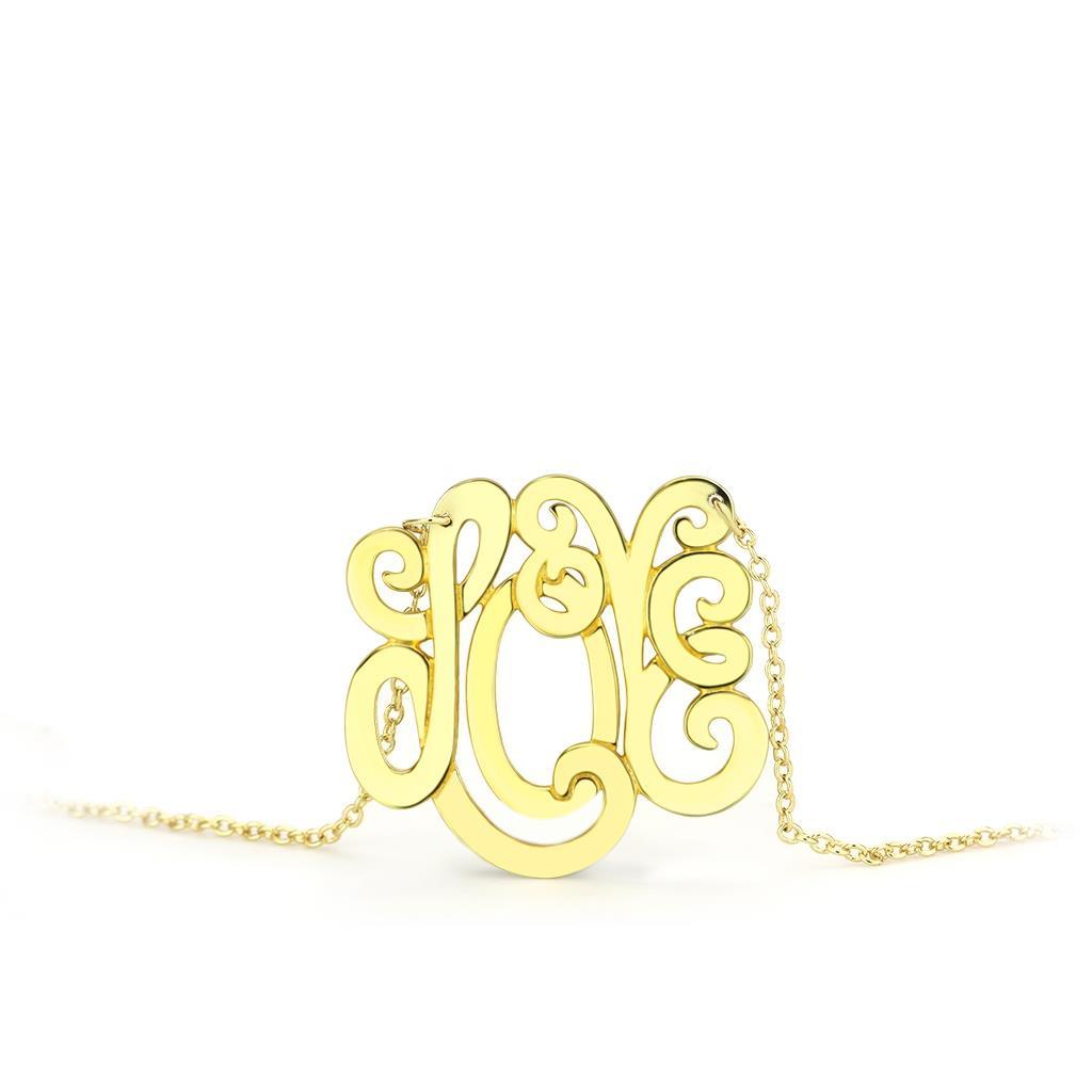 MALO4690 - Rhodium Brass Necklace with No Stone