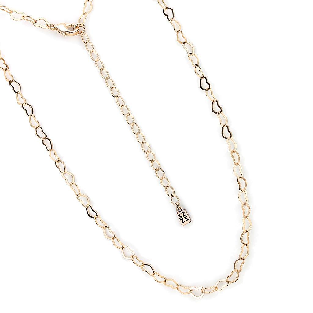 MALO4695 - Flash Rose Gold Brass Necklace with No Stone