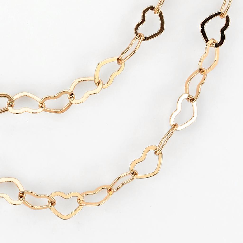 MALO4695 - Flash Rose Gold Brass Necklace with No Stone