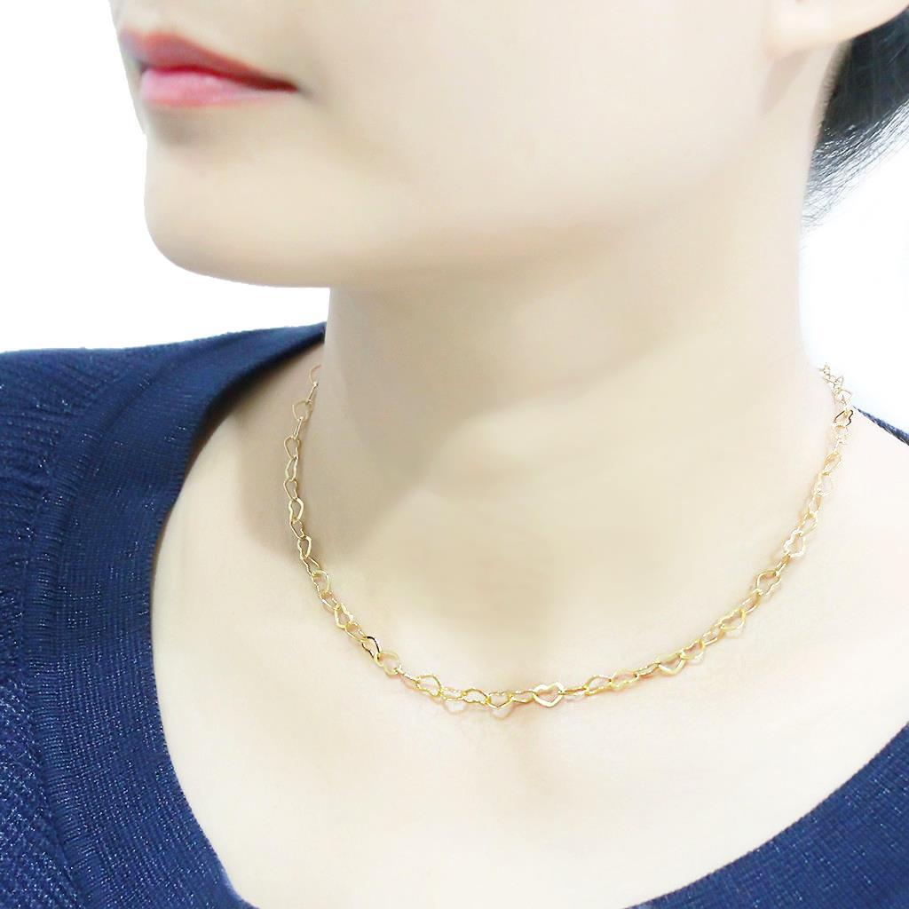 MALO4696 Flash Gold Brass Necklace with No Stone in No Stone