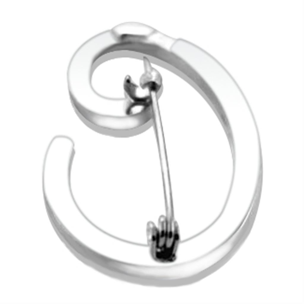 MALOA1361 - Rhodium Brass Brooches with Top Grade Crystal in Clear