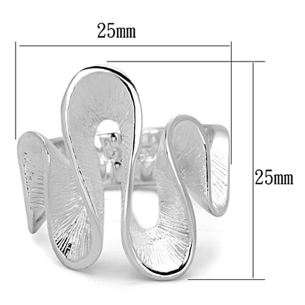 MALOS772 Silver 925 Sterling Silver Ring with No Stone in No Stone