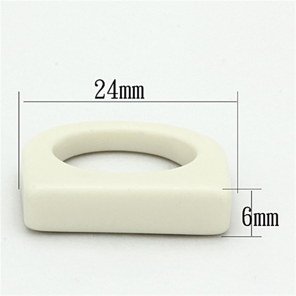 MALO2964 N/A Resin Ring with Synthetic in White