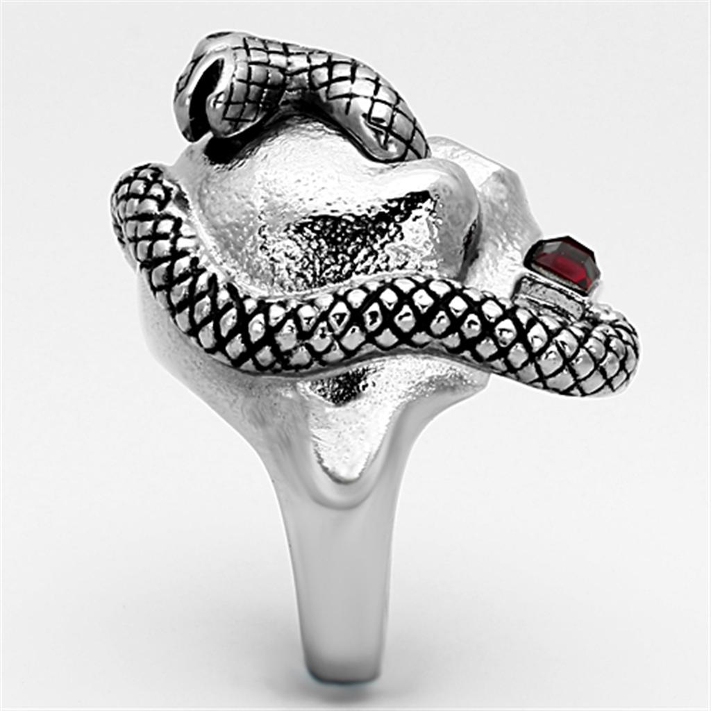 MATK1038 - High polished (no plating) Stainless Steel Ring with Top Grade Crystal in Multi Color