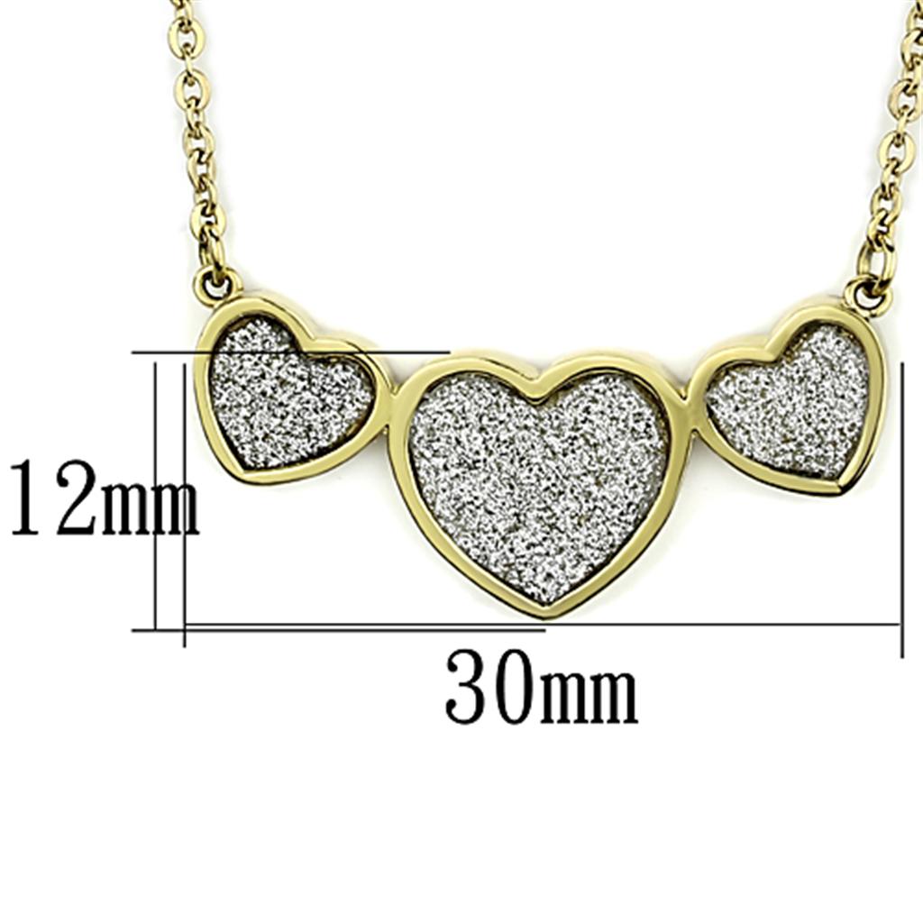 MATK1127 - IP Gold(Ion Plating) Stainless Steel Necklace with No Stone