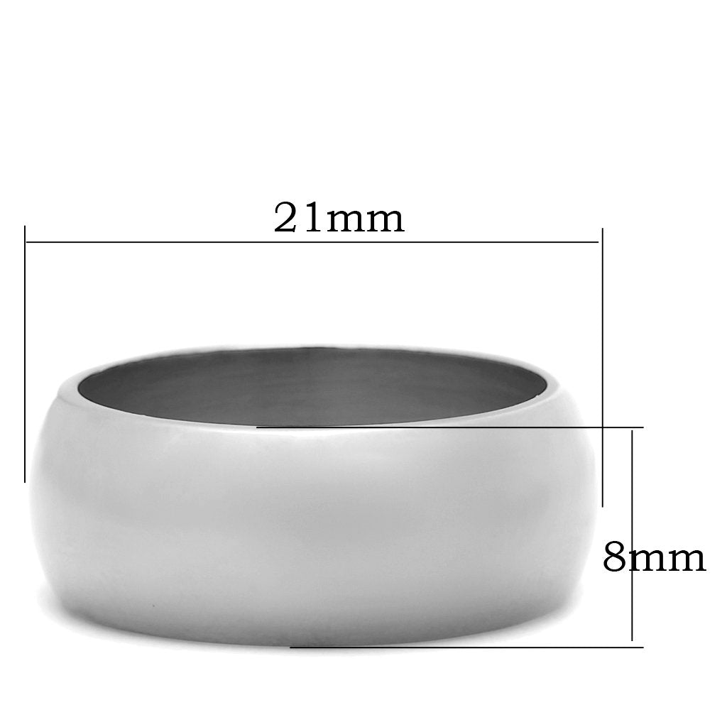 MATK1391N - High Polished Stainless Steel Wide Band Ring