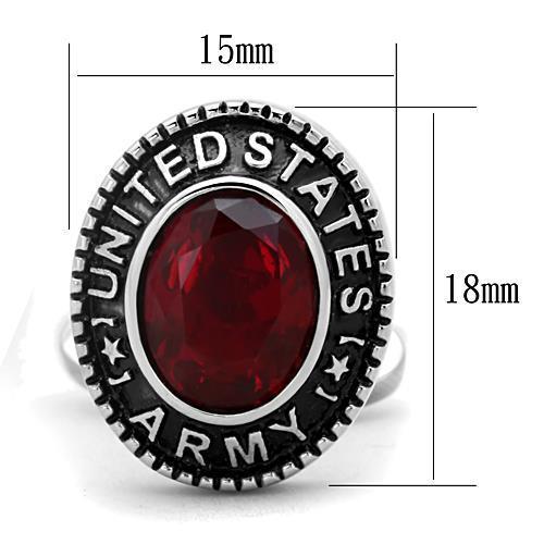 MATK1649 - High polished (no plating) Stainless Steel Cufflink with Synthetic Synthetic Glass in Siam