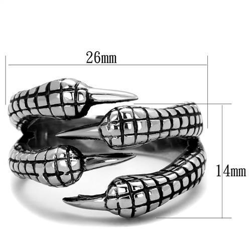 MATK1881 - High polished (no plating) Stainless Steel Ring with No Stone
