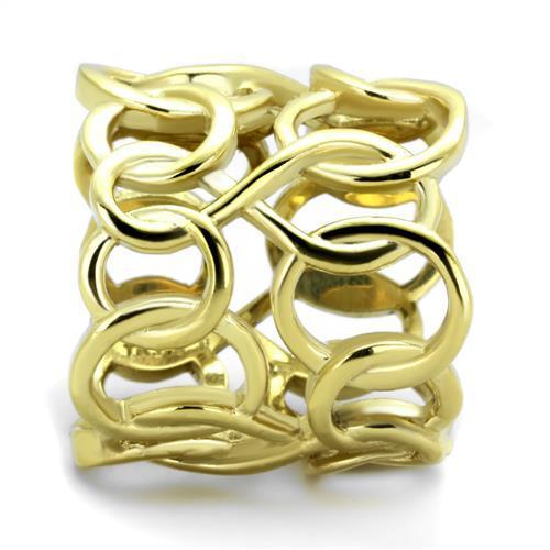 MATK1882 - IP Gold(Ion Plating) Stainless Steel Ring with No Stone