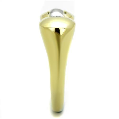 MATK1915 - Two-Tone IP Gold (Ion Plating) Stainless Steel Ring with No Stone