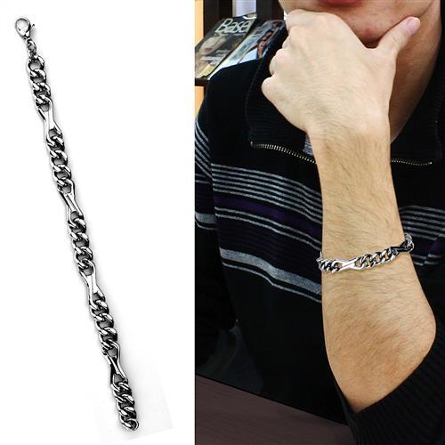 MATK1976 - High polished (no plating) Stainless Steel Bracelet with No Stone