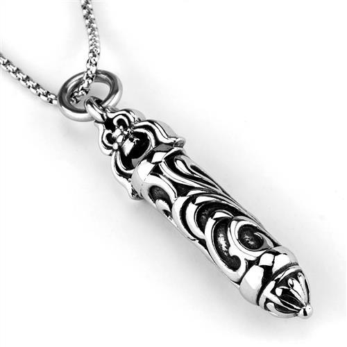 MATK1982 - High polished (no plating) Stainless Steel Necklace with No Stone