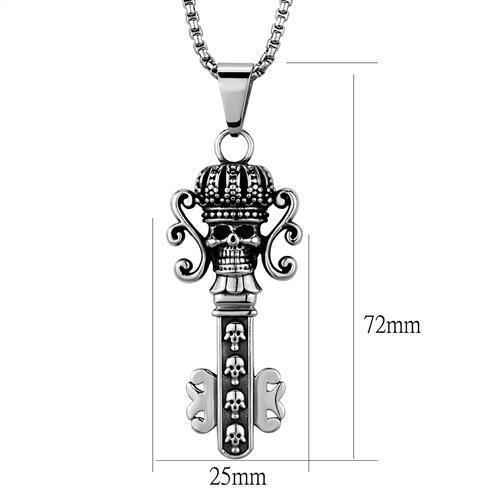 MATK1984 - High polished (no plating) Stainless Steel Necklace with No Stone