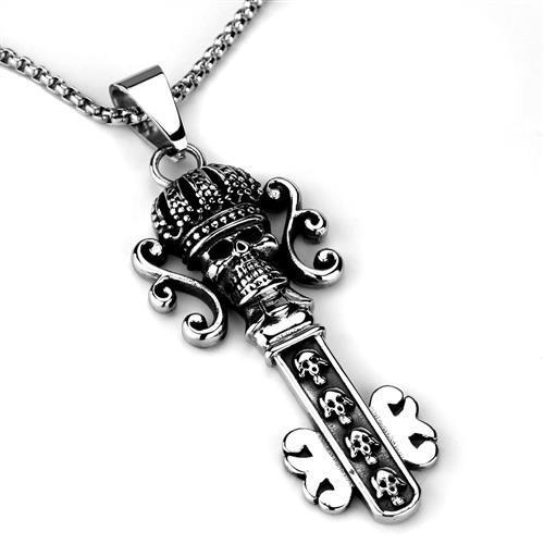MATK1984 - High polished (no plating) Stainless Steel Necklace with No Stone