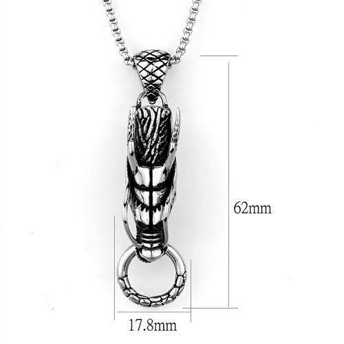 MATK2005 - High polished (no plating) Stainless Steel Necklace with No Stone