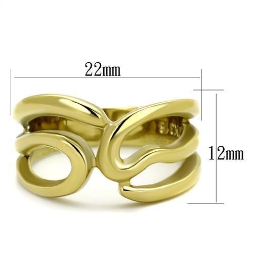 MATK2036 - IP Gold(Ion Plating) Stainless Steel Ring with No Stone