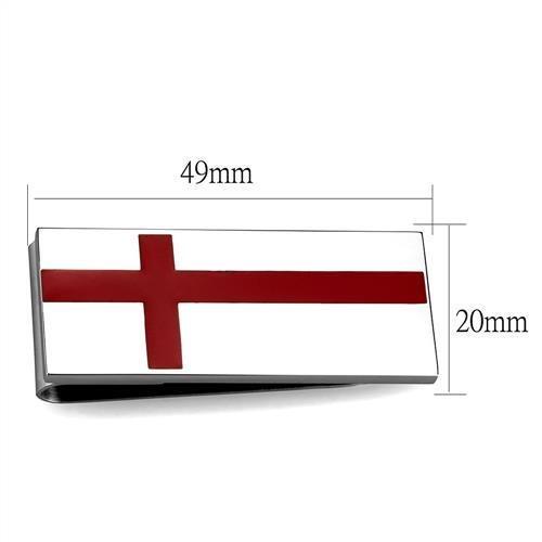 MATK2089 - High polished (no plating) Stainless Steel Money clip with No Stone