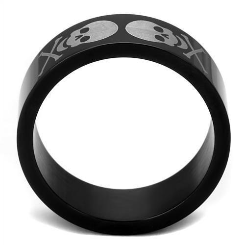 MATK2400 - Two-Tone IP Black Stainless Steel Ring with No Stone