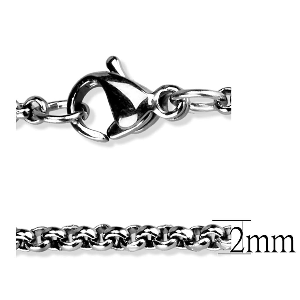 MATK2425 - High polished (no plating) Stainless Steel Chain with No Stone
