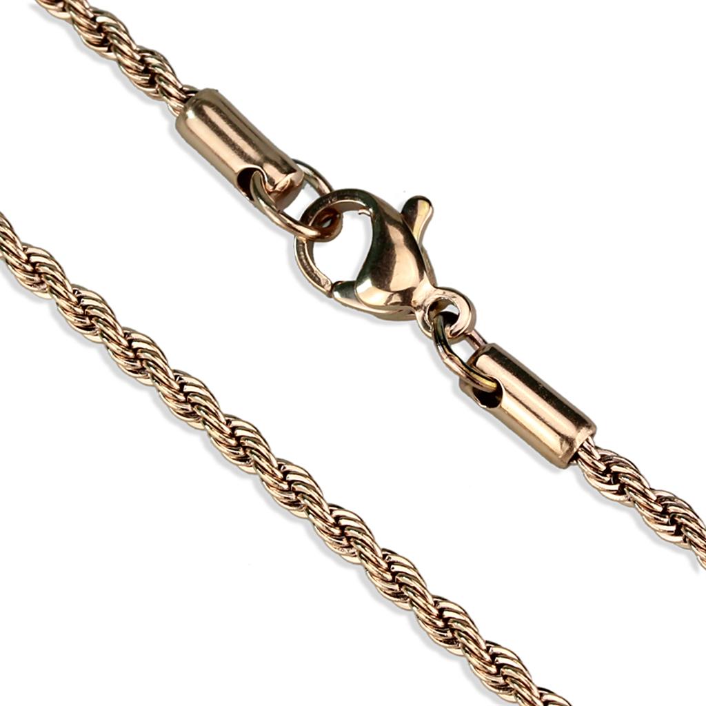 MATK2426R - IP Rose Gold(Ion Plating) Stainless Steel Chain with No Stone