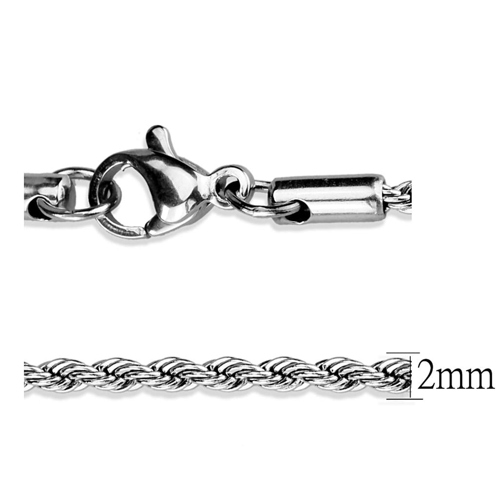 MATK2426 - High polished (no plating) Stainless Steel Chain with No Stone