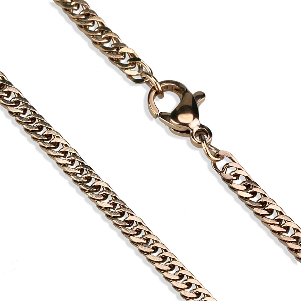 MATK2429R - IP Rose Gold(Ion Plating) Stainless Steel Chain with No Stone