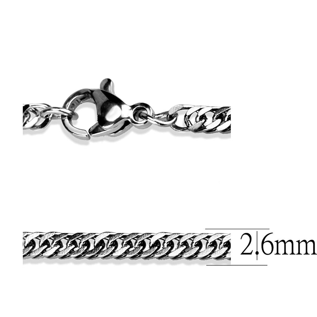 MATK2429 - High polished (no plating) Stainless Steel Chain with No Stone